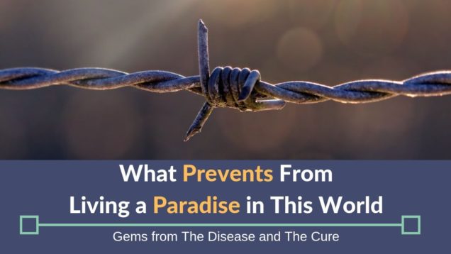 What Prevents Us From Living in Paradise In This World | Gems from the Disease and The Cure