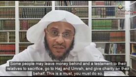 Is it better to sacrifice an animal for one who passed away, or to give the amount in charity?