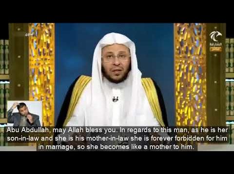 Ruling on one kissing his mother in law