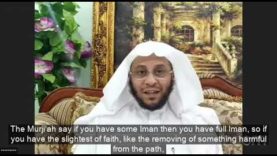 The difference of the Khawaarij and the Mur’jiah when it come to the meaning of Iman